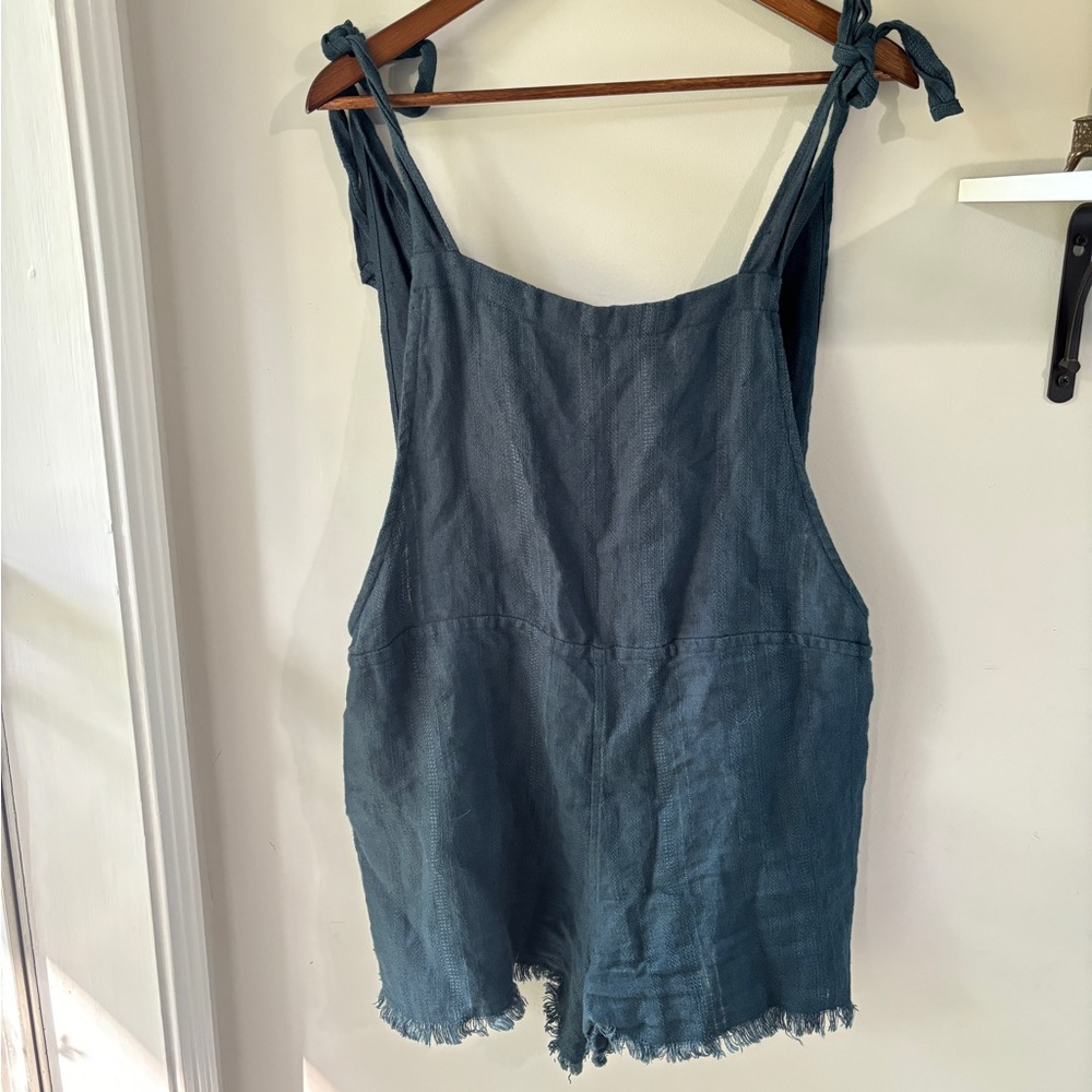 Mikoh Tarawa Romper Linen Teal | 3/L